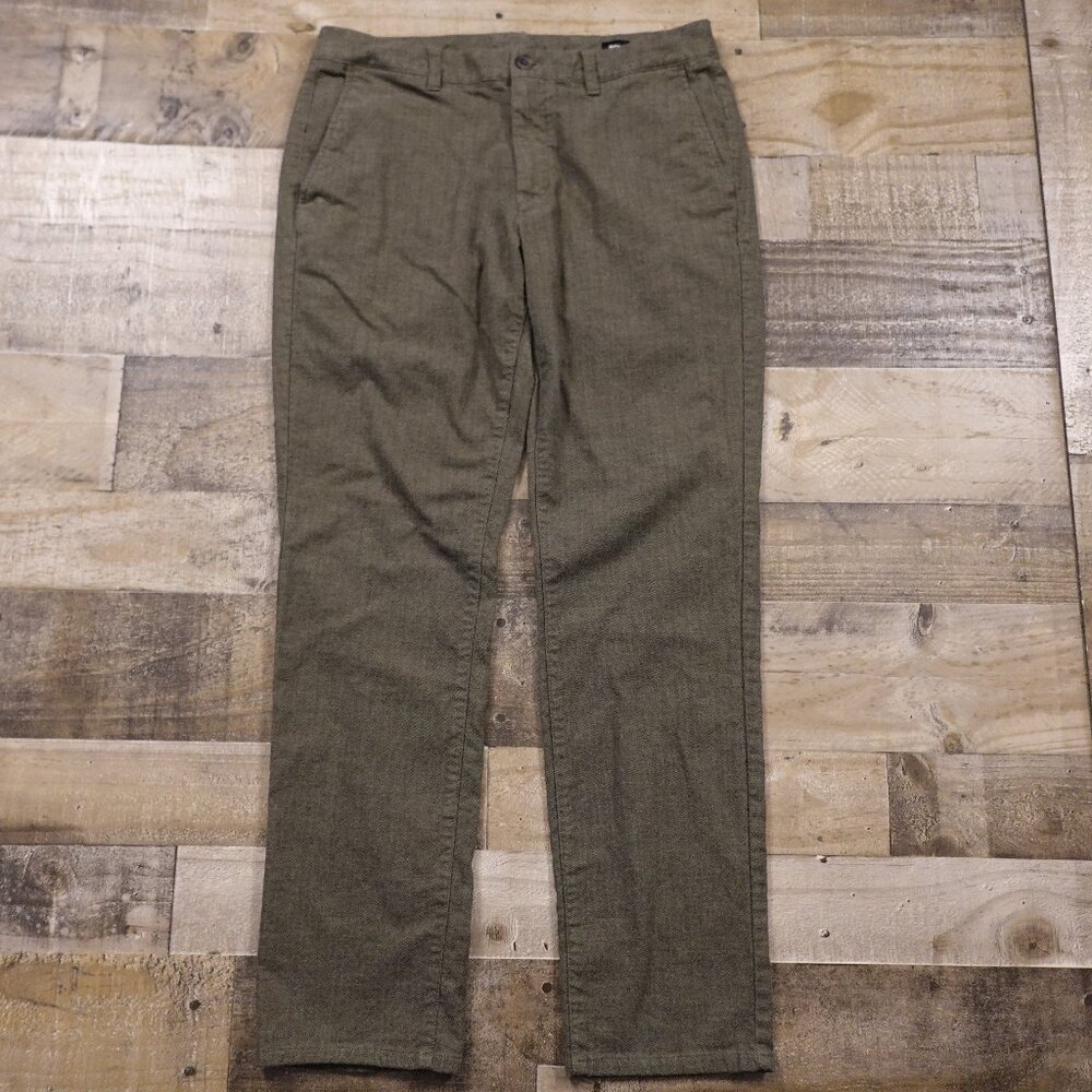 Bonobos Chino pants slim fit men's 33x32 chevron pattern green